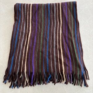 Harry Rosen Wool Scarf with Stripes